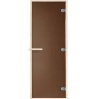 Дверь для бани и сауны стеклянная бронза матовая DoorWood Теплая ночь 690х1890 мм (DW01125)