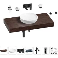 Комплект мебели для ванной комнаты с раковиной Wellsee Genuine Tree