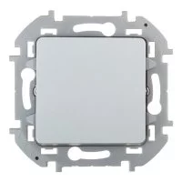 Переключатель Legrand Inspiria одноклавишный встраиваемый алюминий (673682)
