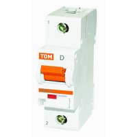 Автомат TDM ВА47-125 1Р, 100 А, 15 кА, D