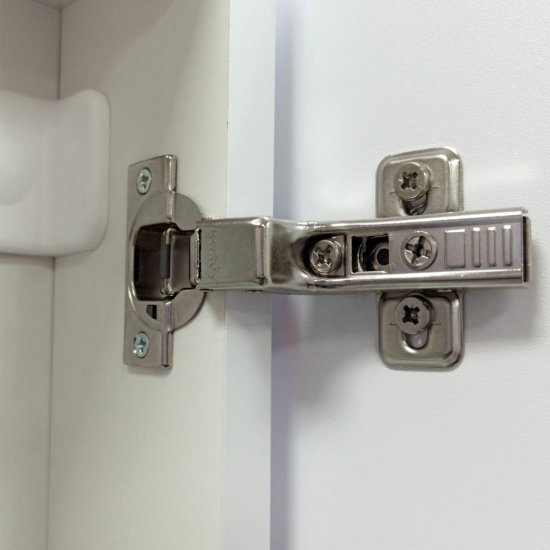 Пенал с зеркалом Continent Lorenzo 40 см подвесной белый