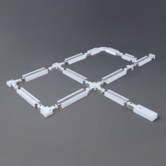 Коннектор для однофазного шинопровода прямой Elektrostandard Track Rail WH Surface белый (a039598)