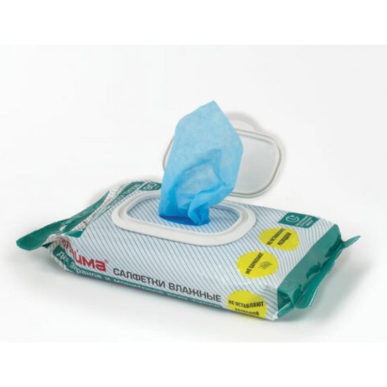 Влажные салфетки для экранов всех типов и оптики LAIMA 605660