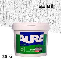 Штукатурка декоративная структурная Aura Dekor Putz короед белая 2 мм 25 кг