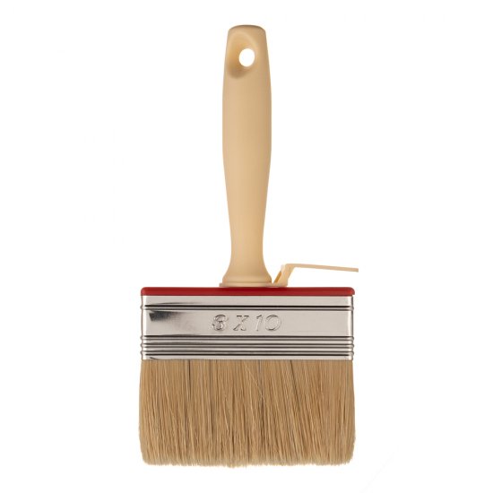 Кисть плоская натуральная щетина пластиковая ручка Beorol 100х31 мм для эмалей и лаков на алкидной основе