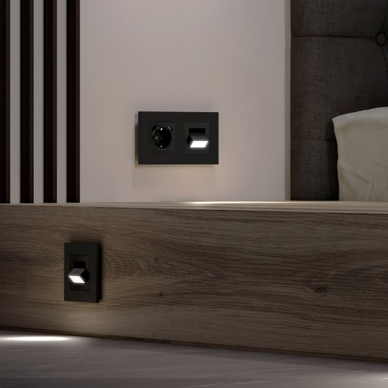 Подсветка встраиваемая светодиодная черная 1 Вт 4000К IP20 Werkel (a064562)