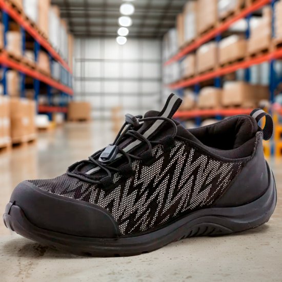 Полуботинки рабочие тканевые с защитным подноском размер 45 черные Мистраль Light (135582)