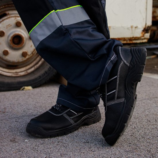 Сандалии рабочие из искусственной кожи с защитным подноском размер 44 черные Мистраль Аскет (134466)