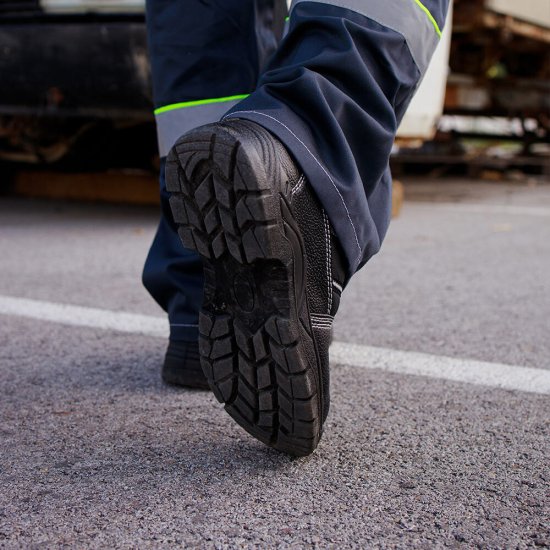 Сандалии рабочие из искусственной кожи с защитным подноском размер 44 черные Мистраль Аскет (134466)