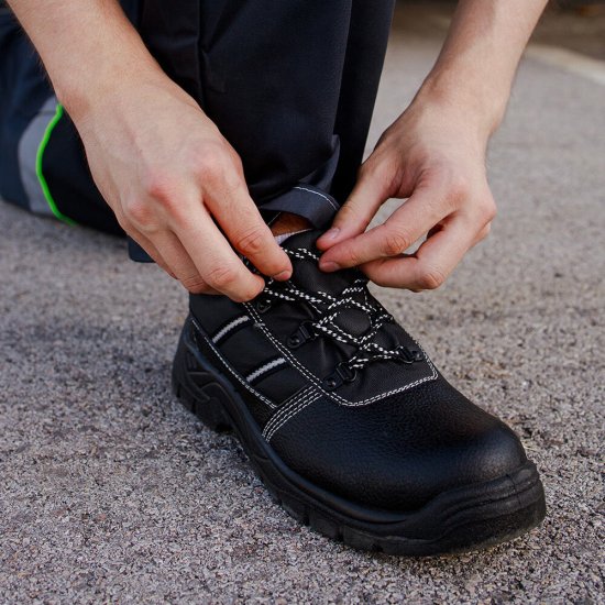 Сандалии рабочие из искусственной кожи с защитным подноском размер 44 черные Мистраль Аскет (134466)