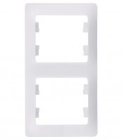 Рамка Systeme Electric Glossa двухместная белая (GSL000106)