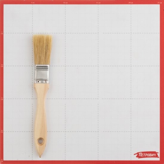 Кисть плоская смешанная щетина деревянная ручка 25х10,7 мм для красок и антисептиков на водной основе