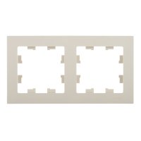 Рамка Systeme Electric AtlasDesign двухместная бежевая (ATN000202)