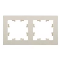Рамка Systeme Electric AtlasDesign двухместная бежевая (ATN000202)