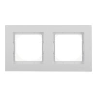 Рамка Systeme Electric AtlasDesign Aqua двухместная белая (ATN440102)