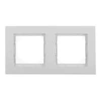 Рамка Systeme Electric AtlasDesign Aqua двухместная белая (ATN440102)