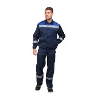 Костюм мужской защитный ГК Спецобъединение Мастер 48-50 рост 170-176 см темно-синий