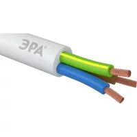 Провод ЭРА ПВС 3x1,5 мм2 10м белый