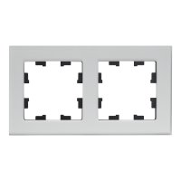 Рамка Systeme Electric AtlasDesign Nature двухместная алюминий (ATN320302)