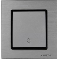 Реверсивный промежуточный выключатель Vesta Electric Exclusive Silver Metallic