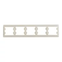Рамка Systeme Electric Glossa пятиместная бежевая (GSL000205)