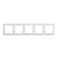 Рамка Systeme Electric Glossa пятиместная белая (GSL000105)
