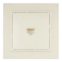 Розетка компьютерная EKF Минск встраиваемая бежевая RJ45 (ERK01-035-20)
