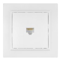 Розетка компьютерная EKF Минск встраиваемая белая RJ45 (ERK01-035-10)