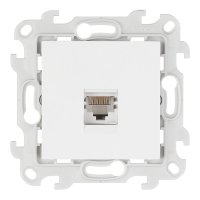Розетка компьютерная Simon 24 Harmonie встраиваемая белая RJ45 (2410598-030)