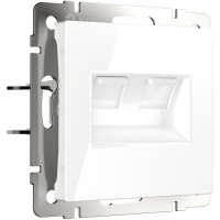 Розетка компьютерная Werkel встраиваемая белая 2хRJ45 (a051115)