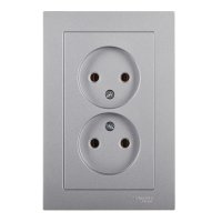 Розетка Systeme Electric AtlasDesign встраиваемая алюминий (ATN000320)