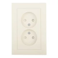 Розетка Systeme Electric AtlasDesign встраиваемая бежевая со шторками (ATN000222)