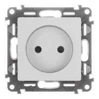 Розетка Legrand Valena Life встраиваемая алюминий со шторками (753616)