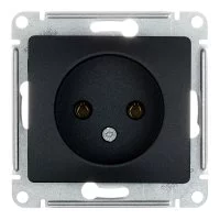 Розетка Systeme Electric Glossa встраиваемая антрацит (GSL000741)