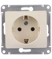Розетка Systeme Electric Glossa встраиваемая бежевая (GSL000243)