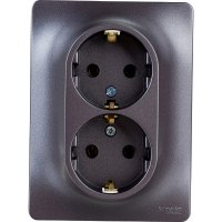 Двухместная розетка Systeme Electric GLOSSA