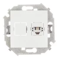 Розетка телефонная Simon 15 встраиваемая белая RJ11 (1591480-030)