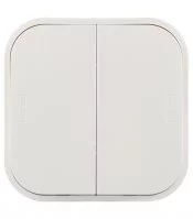 Выключатель Legrand Quteo двухклавишный накладной белый (782202)