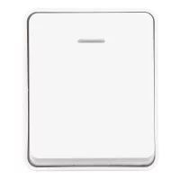 Выключатель Systeme Electric AtlasDesign Profi54 одноклавишный накладной белый с подсветкой (ATN540113)