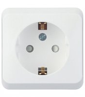 Розетка Systeme Electric Этюд накладная белая со шторками (РA16-004B)