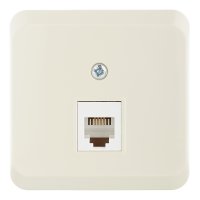 Розетка телефонная Systeme Electric Этюд накладная кремовая (TELA-001K)
