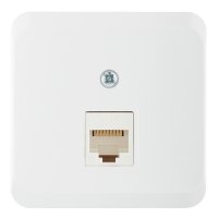 Розетка компьютерная Systeme Electric Этюд накладная белая (KOMA-001B)