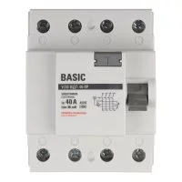 УЗО EKF Basic ВДТ-40 40А 30 мА 4P тип AC 4,5 кА (elcb-4-40-30e-sim)