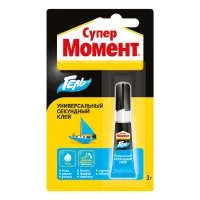 Клей-гель Момент Супер секундный прозрачный 3 г на блистере