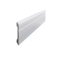 Плинтус экополимер Stenopol 107x12x2000 мм белый (C7105)