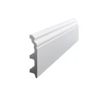 Плинтус экополимер Stenopol 120x23x2000 мм белый (C7233)