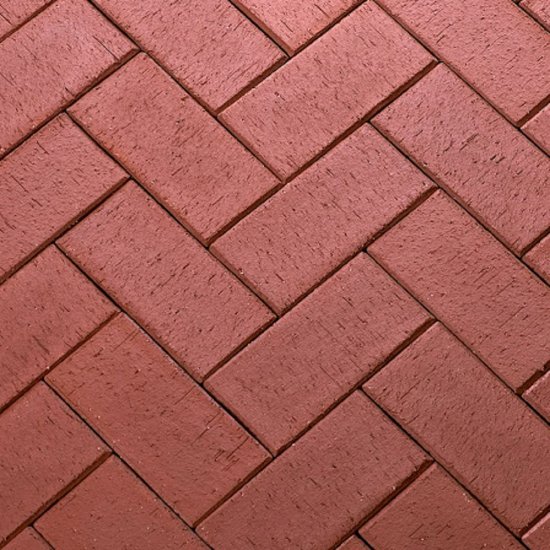 Плитка тротуарная клинкерная Эдинбург 200х100х50 мм темно-красная