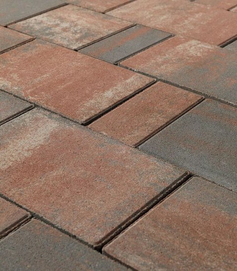 Плитка тротуарная разноразмерная Старый город Ландхаус color mix Койот BRAER (12,9 кв.м)