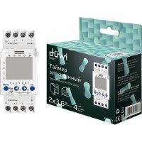 Двухканальный цифровой таймер на DIN-рейку duwi 25806 3