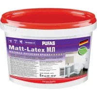 Моющаяся латексная морозостойкая краска Pufas MATT-LATEX